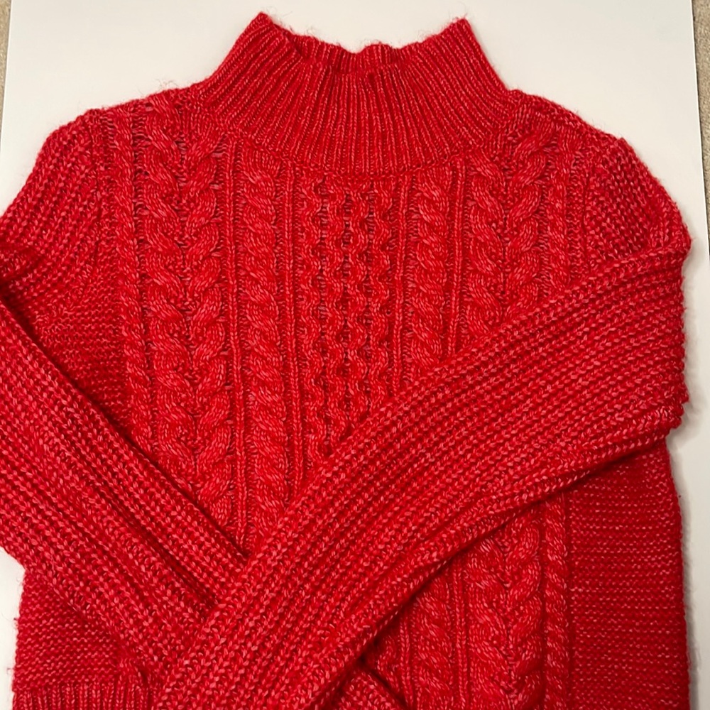 Red Loft Turtleneck Sweater